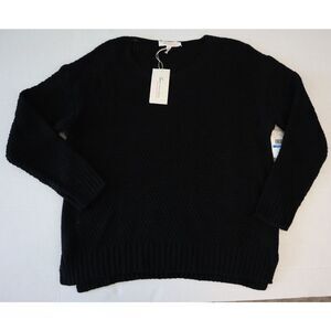 Two x Vince Camuto 9024207 Women's Sz XL Black Cotton Blend Pullover Sweater